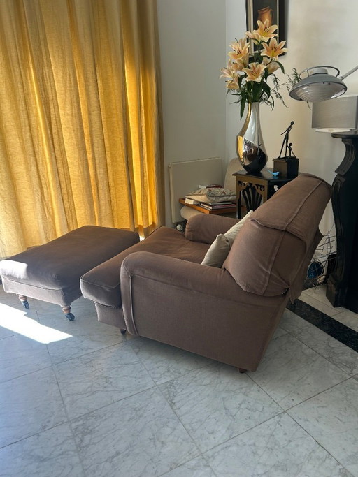 Armchair and Pouf Raffled (Depadova)