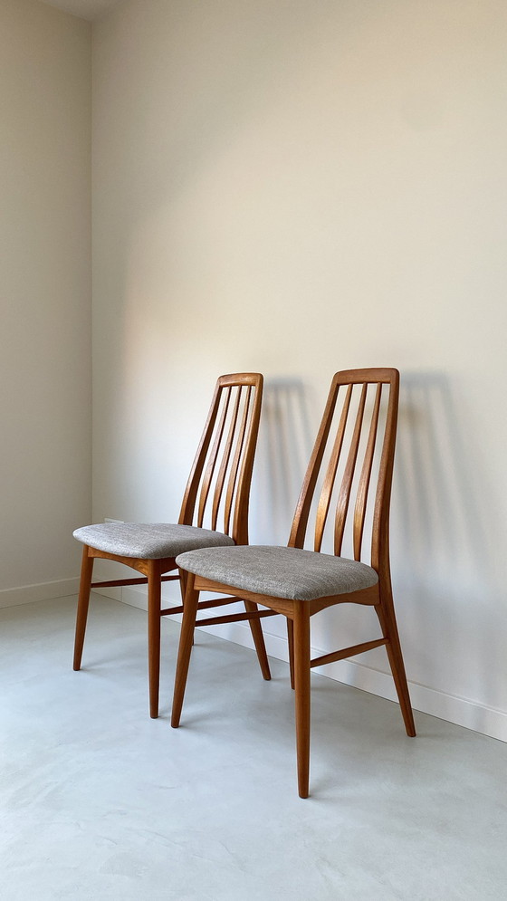 Image 1 of Six Vintage Wooden Dining Chairs Danish From Koefoed Hornslet