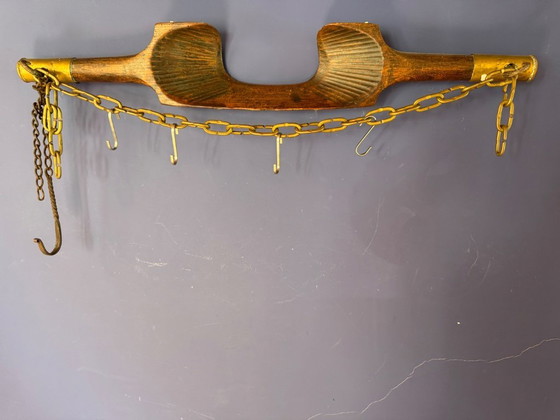 Image 1 of Giogo in legno con raccordi in ottone