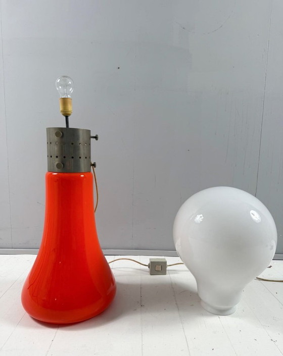 Image 1 of Lampadaire de style Space Age conçu par Carlo Nason pour Mazzega, modèle : « Brillo », Italie, années 1970