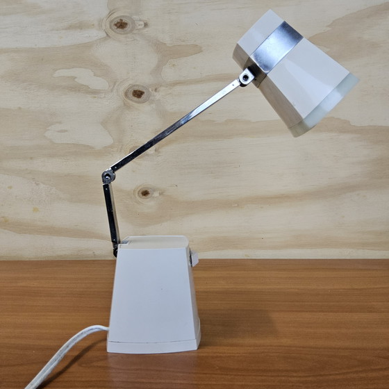 Image 1 of Vintage Japanse tafellamp / bureaulamp Taki light Iris 1960s ( Tada Kiko ) telescoop lamp ( verstelbaar)