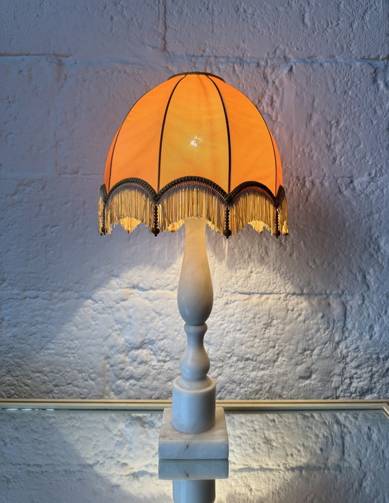 Image 1 of 1970s alabaster column lamp