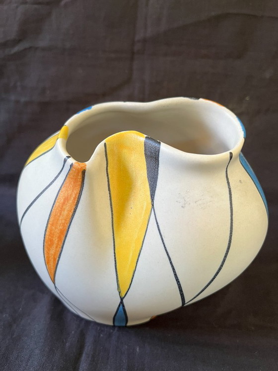 Rare Mid Century Modern Zeller Keramik 4pc Set Georg Schmider 1818 Decor Vases – zeller Georg Schmider (photo 12 of 25)
