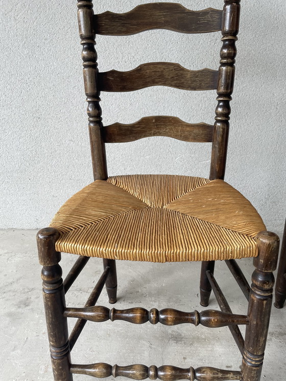 Image 1 of sillas rústicas de paja, 1950