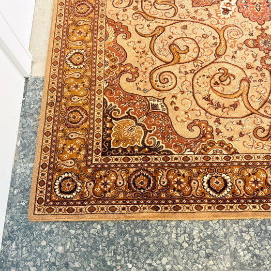 Image 1 of Large vintage rug, brown/cream
