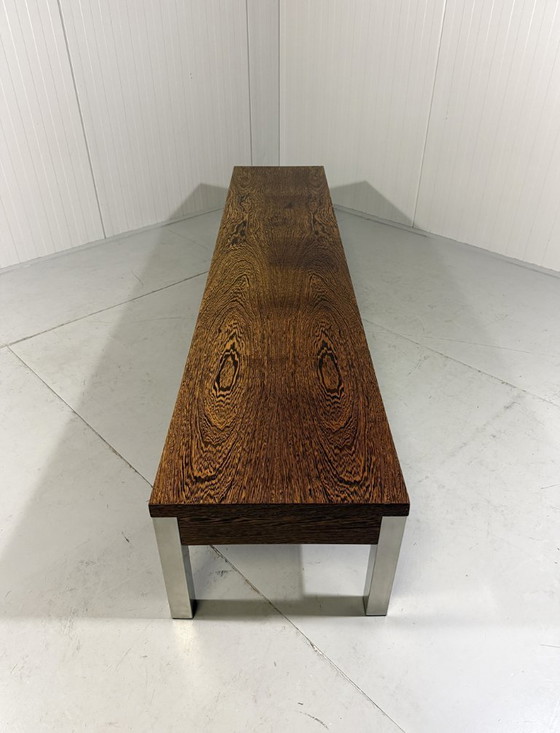 Image 1 of Langer, niedriger Fernsehtisch aus Wenge, 1970er Jahre