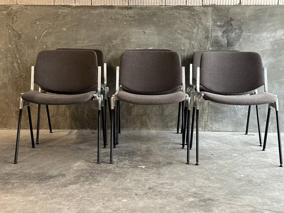 Image 1 of 6 chaises Castelli DSC 106, Giancarlo Piretti - Gris