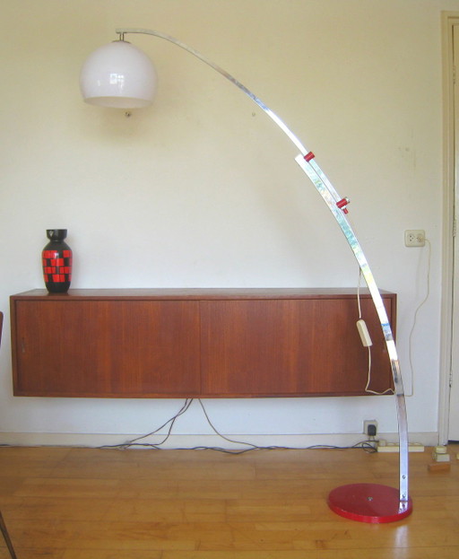 Lampada da terra ad arco vintage anni '60/'70 