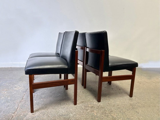 Image 1 of Set of 4 Mid-Century 1960s solid teak dining chairs by Peter Hayward for Vanson