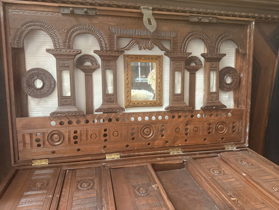 Cofre de viaje antiguo angloindio de teca / Cofre Mandalay (ca. 1880) – Armarios de almacenamiento, Wood (photo 4 of 10)