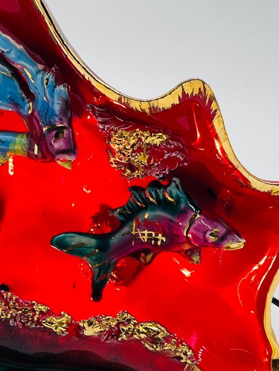 Image 1 of Vallauris signed seashell lamp – Luminous marine decor