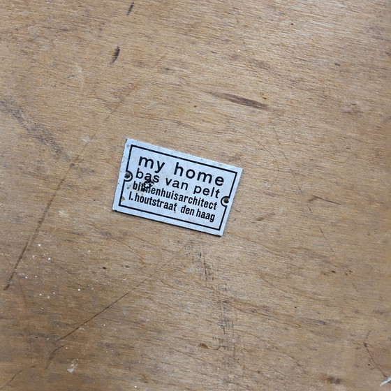 Image 1 of Table basse vintage - Ma maison Bas van Pelt (chrome et bois) table basse milieu du siècle (vers 1930)