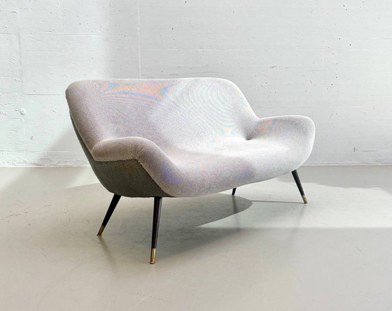 Vintage Mid-Century 2-Seater Sofa, 1950s – 2 seaters, Textile (photo 4 of 13)