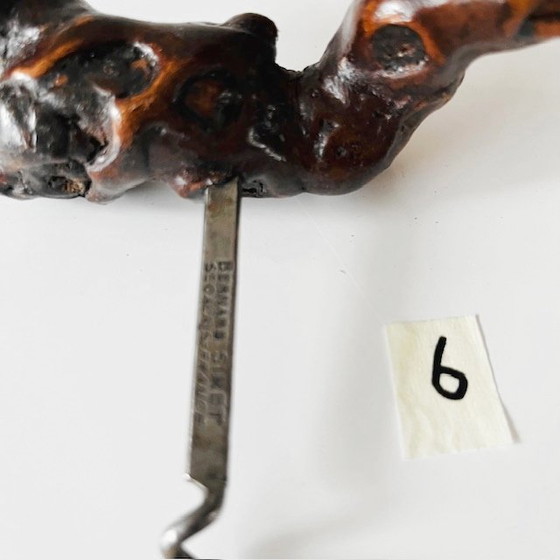 Image 1 of Tire-bouchon vintage français Bernard Siret, 6 racines en bois de vigne, années 1930