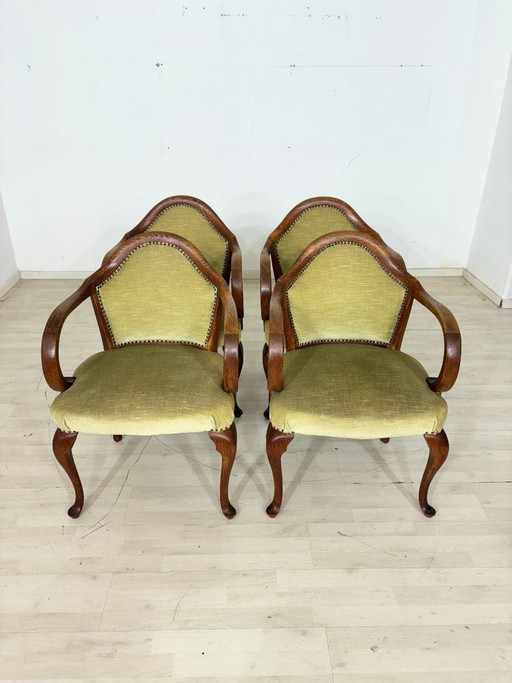 Set di 4 poltrone Chippendale / poltrone vintage / sedie da pranzo