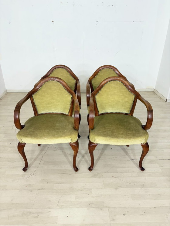 Image 1 of Set di 4 poltrone Chippendale / poltrone vintage / sedie da pranzo