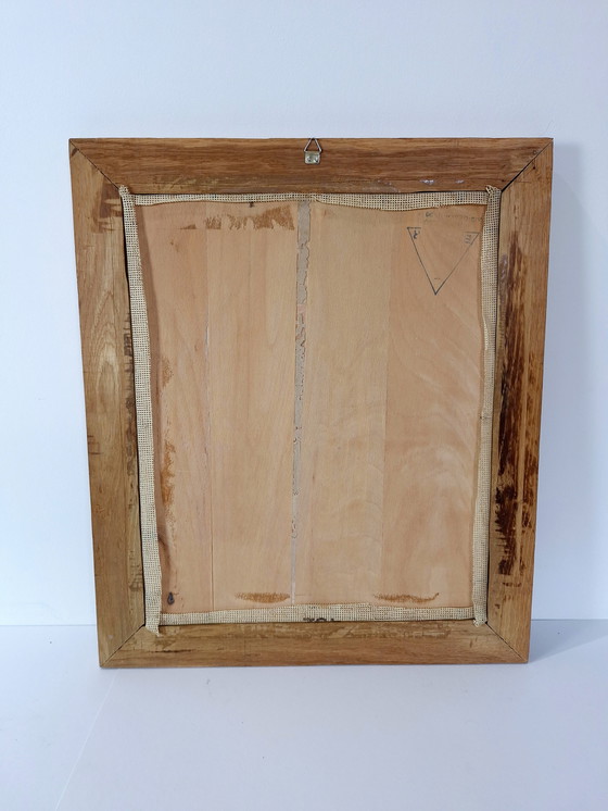 Image 1 of Ricamo a punto croce vintage fatto a mano, arazzo da parete in gobelin, Vergine Maria, Signora di Lourdes, icone cattoliche, cor