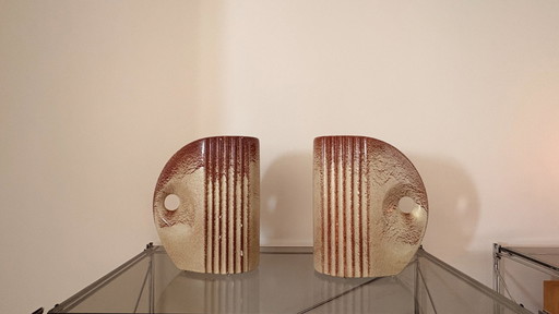 Pair of Bertoncello vases – Italian ceramics – 1970s