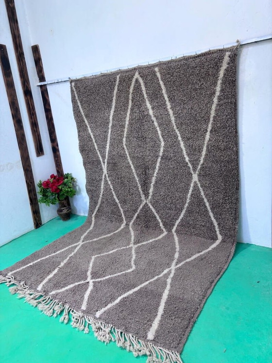 Tapis Beni Ouraine en laine naturelle tissé main traditionnelle 2/3 m – Aime Té, Wool (photo 3 of 10)