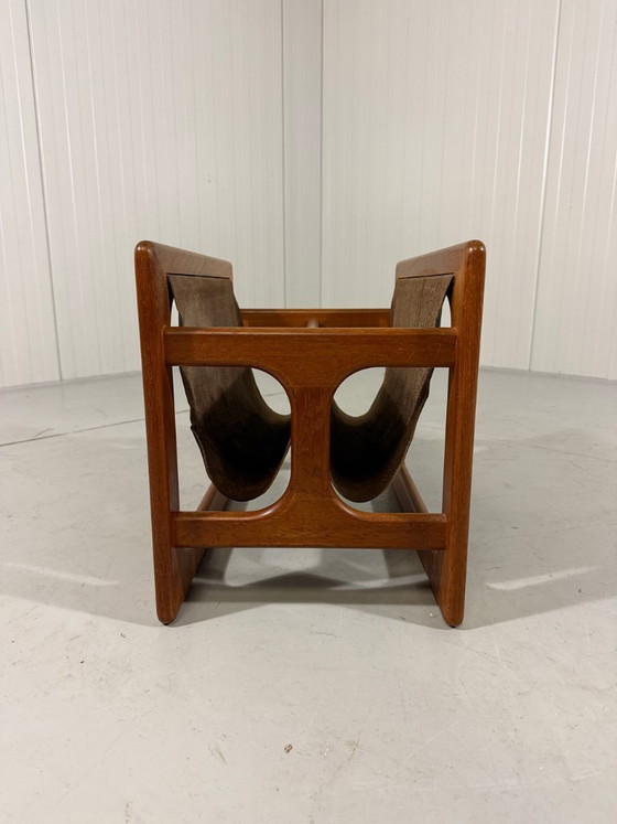 Image 1 of Revistero Salin Møbler de teca y cuero Dinamarca años 60