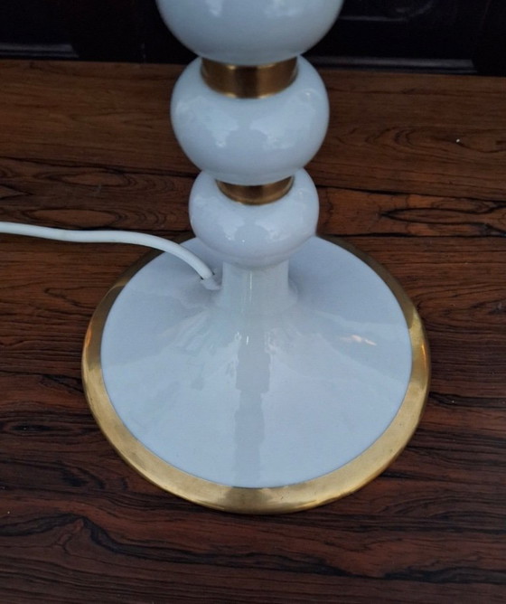 Mid-Century Tall Italian Table Lamp with Stacked Spheres, 1970s – Porcelain (photo 8 of 15)