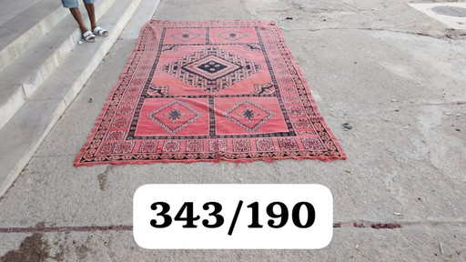 Handgeknoopt Berber kleed wol 343x190cm