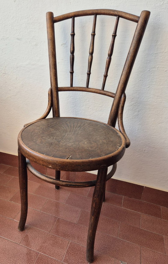 Image 1 of Silla de café de madera curvada de los años 20