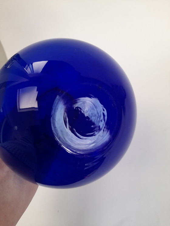 Image 1 of Vase bleu Per Lütken pour Holmegaard années 60