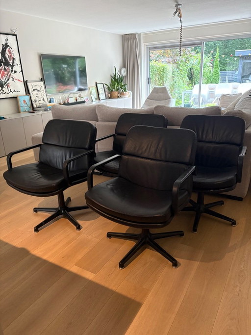 4 x Artifort F141 Draaifauteuil Geoffrey Harcourt