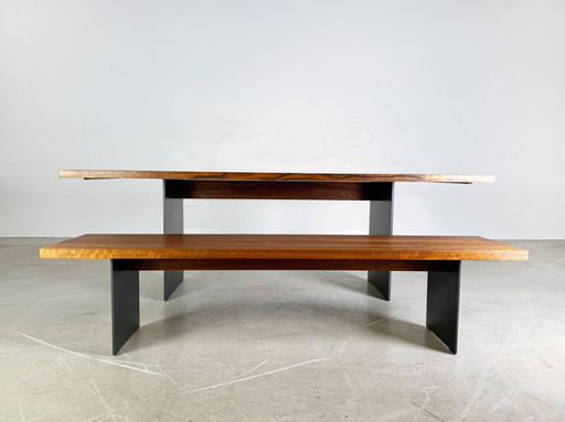 Dining table + bench SC 41 Janua Christian Seisenberger Walnut