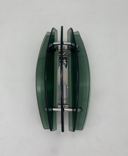 Par de lámparas de pared, apliques Veca fabricados en Italia 1970