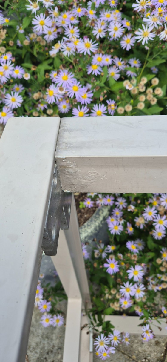 Original Tribù Versus design garden table, ceramic and aluminum, 171 × 99 cm, Metal, Taupe (photo 3 of 5)