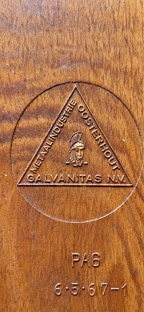 Raro set di 7 sedili pieghevoli a parete Galvanitas circa 1970 – Sedie pieghevoli, Metal (photo 5 of 5)