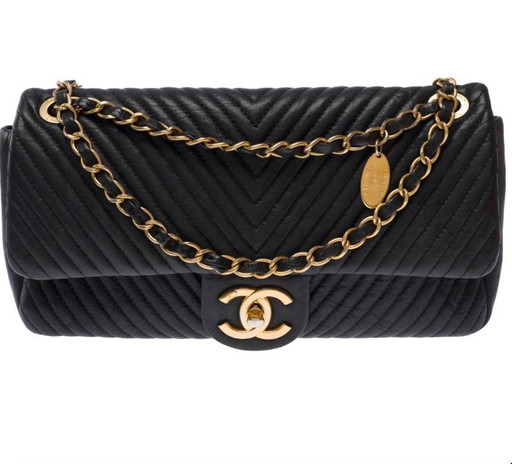Sac CHANEL Timeless/Classique en Cuir Noir - 103574