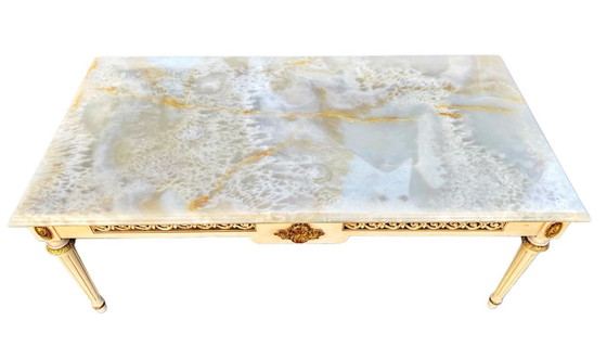 Image 1 of Louis XVI coffee table with white marble top