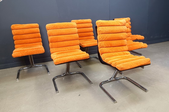 Image 1 of Space Age Esszimmerstühle, Satz von 6, 1970er Jahre