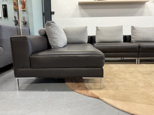 Design on Stock Aikon Lounge Hoekbank Bruin leer Kussens stof