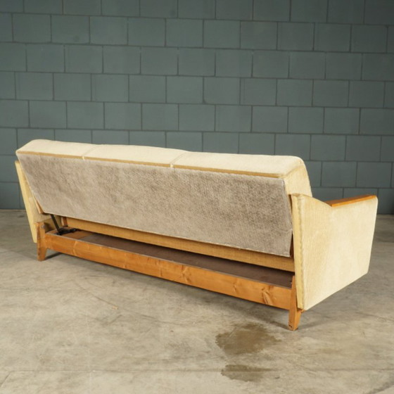 Image 1 of Vintage sofa/slaapbank - velours - jaren 60