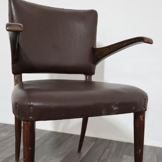 Image 1 of Guglielmo Ulrich Chair with Cantilever Armrests, 1950s, Rare Modern Design