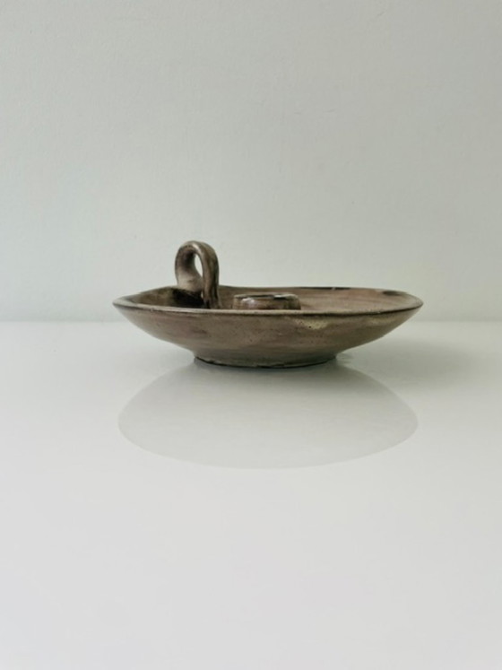 Image 1 of Vintage retro blaker met rood lava glazuur
