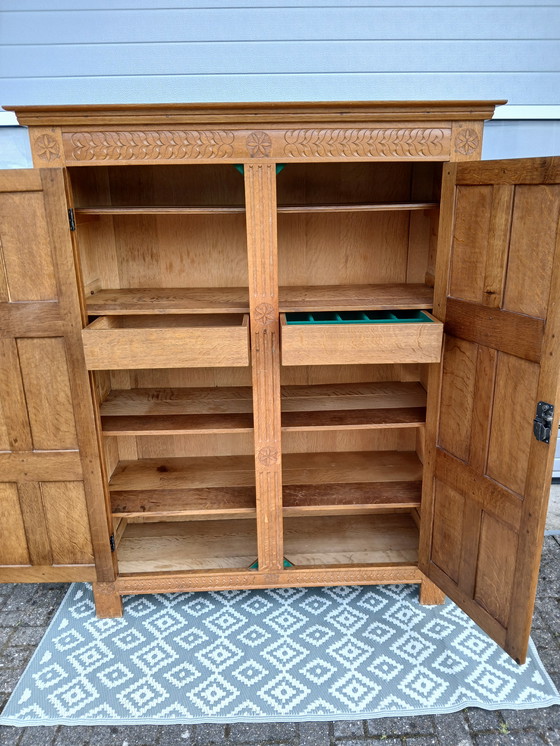 Image 1 of Beautiful Quality 20th Century Buffet Cabinet / Cupboard With Carvings by Zonnerad among others