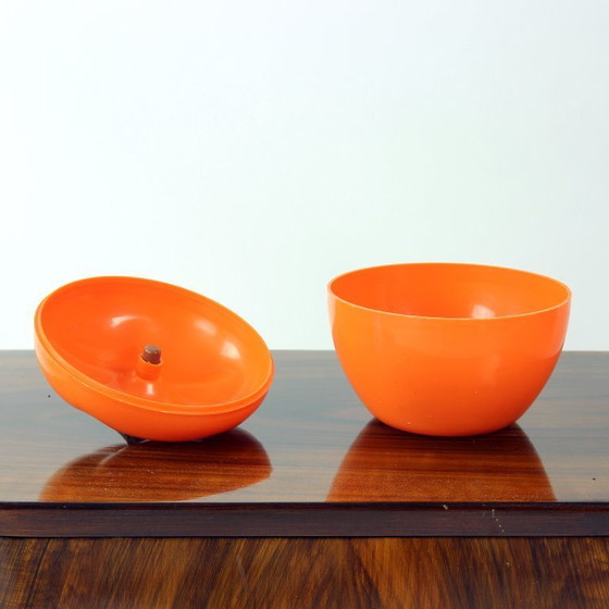 Image 1 of 1970s Orange Plastic Apple Box, Czechoslovakia