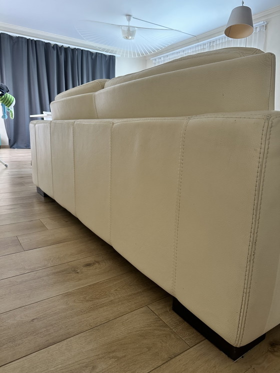 Image 1 of Sofalux design witte leren bank