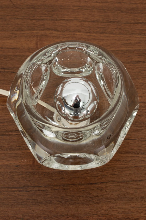 Image 1 of Putzler tafellampje rond met cirkels helder glas