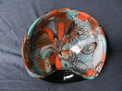 Mehrfarbige Glasschale, sogenannte Tutti Frutti AVEM Murano Italien – schalen