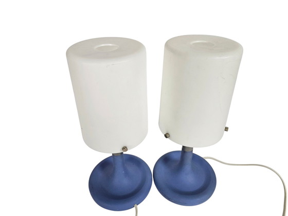 Image 1 of Ikea - Zweden - B0010 - tafellampjes (2) - kunststof design - 90's