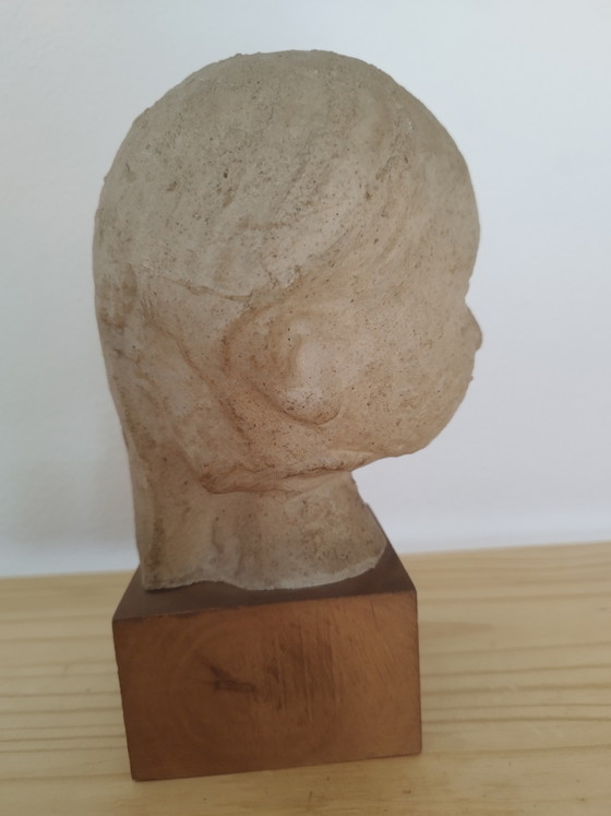 Lorenzo Pepe (1912-1984), Testa, Litoceramica auf Holzsockel, Signiert – Bildhauerei, Wood (photo 7 of 13)