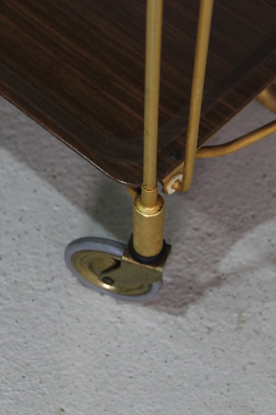 Image 1 of Chariot de service vintage, chariot de bar - pliable, 1970