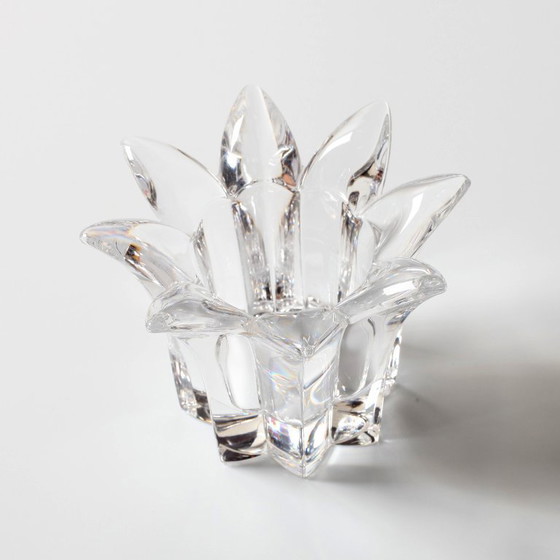 Image 1 of Vintage Royal Crystal Rock Laurus votiefkaarsenhouder: Italiaans loodkristal / jaren 1990