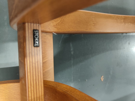 Image 1 of Stokke Varier Thatsit Zwarte bekleding houten frame